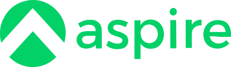 Aspire logo in spring green